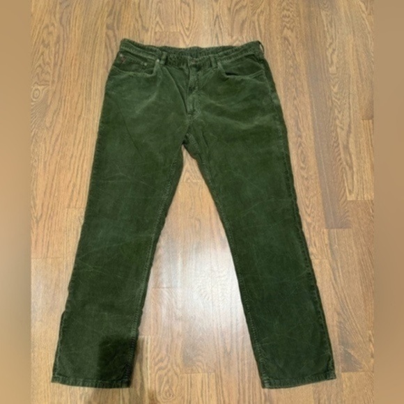 Polo Ralph Lauren Other - Polo Ralph Lauren Dungarees corduroy jeans Men 38x30 Varick Slim Straight Green.